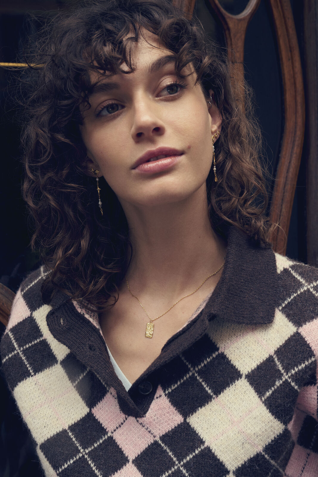 Notabene halskæde - forgyldt